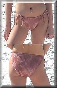 Women's Eco-Friendly Hemp Tie bikini bottom.